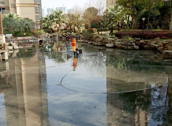 永登景观池淤泥清理